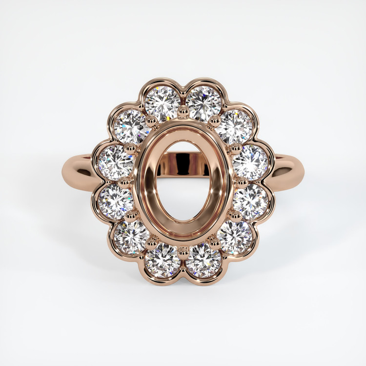 18K Rose Gold Antique Style Ring Setting