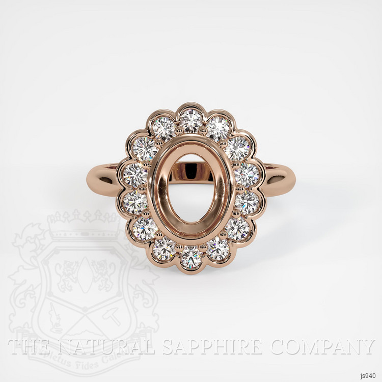 18K Rose Gold Antique Style Ring Setting