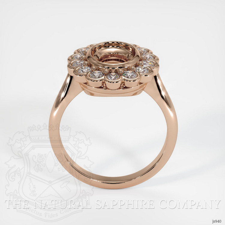 18K Rose Gold Antique Style Ring Setting
