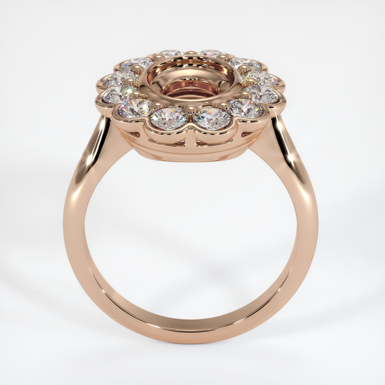 18K Rose Gold Antique Style Ring Setting