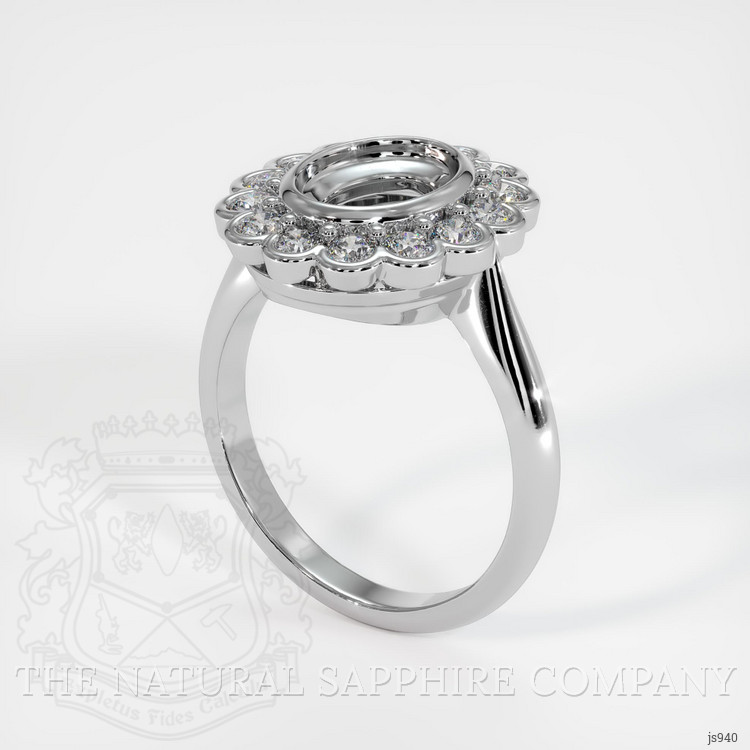10K White Gold Antique Style Ring Setting