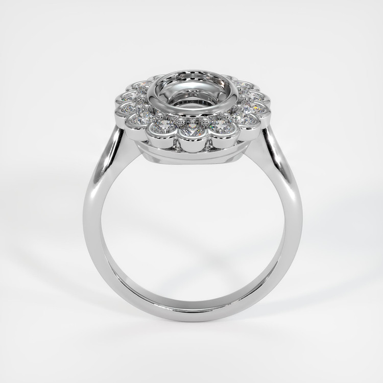 10K White Gold Antique Style Ring Setting