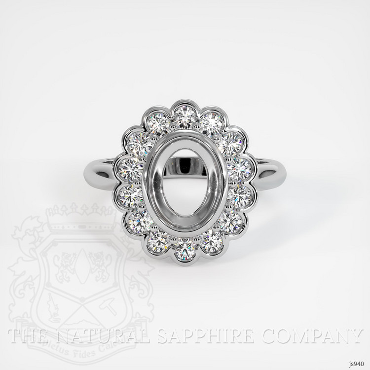14K White Gold Antique Style Ring Setting