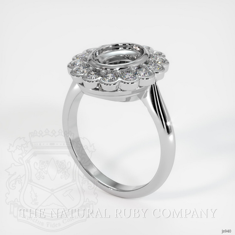 18K White Gold Antique Style Ring Setting