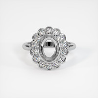 18K White Gold Antique Style Ring Setting Image