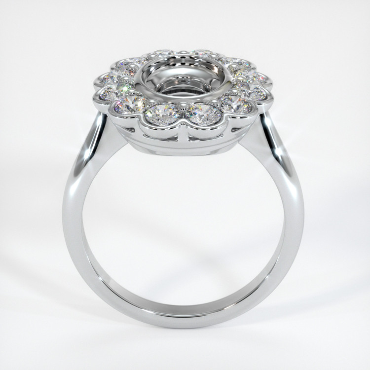 18K White Gold Antique Style Ring Setting