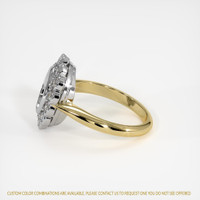 14K White & Yellow Antique Style Ring Setting Image