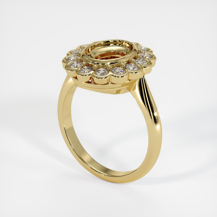 10K Yellow Gold Antique Style Ring Setting