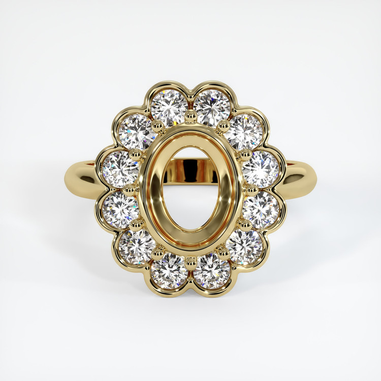 14K Yellow Gold Antique Style Ring Setting
