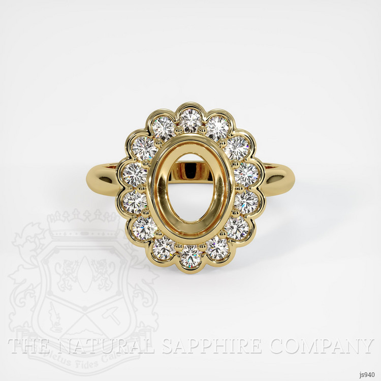 14K Yellow Gold Antique Style Ring Setting