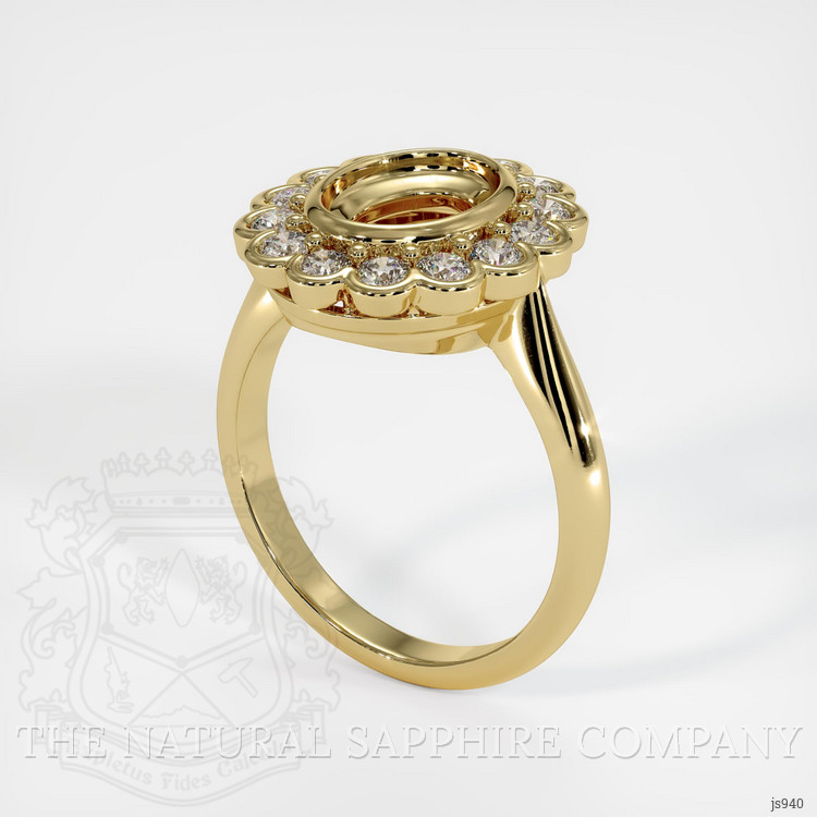 18K Yellow Gold Antique Style Ring Setting