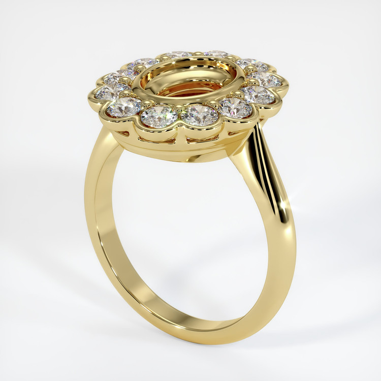 18K Yellow Gold Antique Style Ring Setting