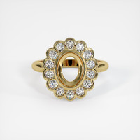18K Yellow Gold Antique Style Ring Setting Image
