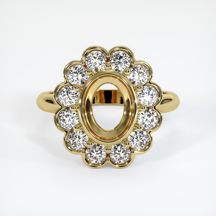 18K Yellow Gold Antique Style Ring Setting