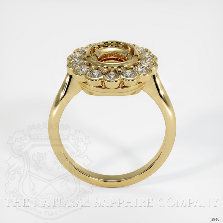 18K Yellow Gold Antique Style Ring Setting