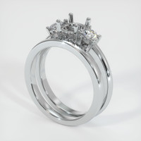 Platinum 950 Three Stone Ring Setting Video