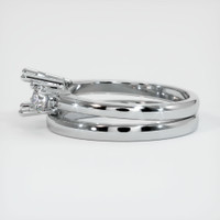 14K White Gold Three Stone Ring Setting Image