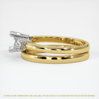 14K White & Yellow Three Stone Ring Setting Image