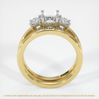 14K White & Yellow Three Stone Ring Setting Image