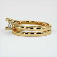 10K Yellow Gold Three Stone Ring Setting Image