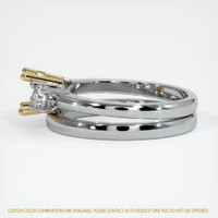 14K Yellow & White Three Stone Ring Setting Image