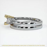 18K Yellow & White Three Stone Ring Setting Image