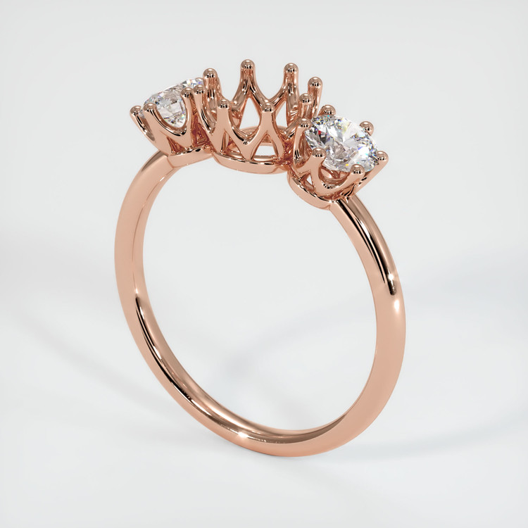 14K Rose Gold Antique Style Ring Setting