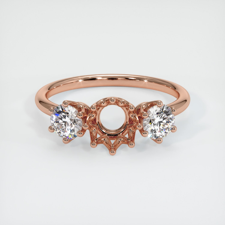14K Rose Gold Antique Style Ring Setting