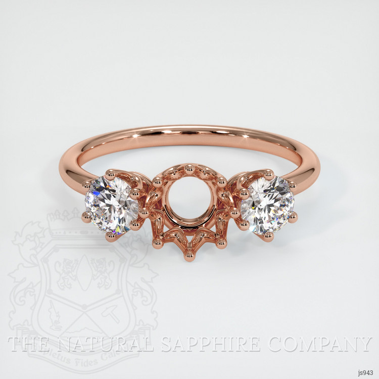 14K Rose Gold Antique Style Ring Setting