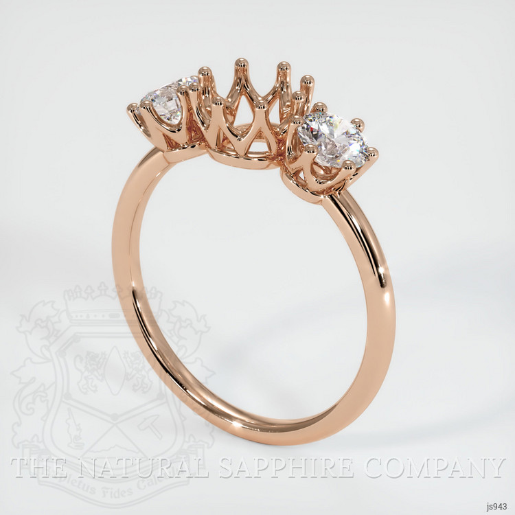 18K Rose Gold Antique Style Ring Setting