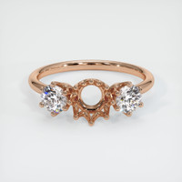 18K Rose Gold Antique Style Ring Setting Image