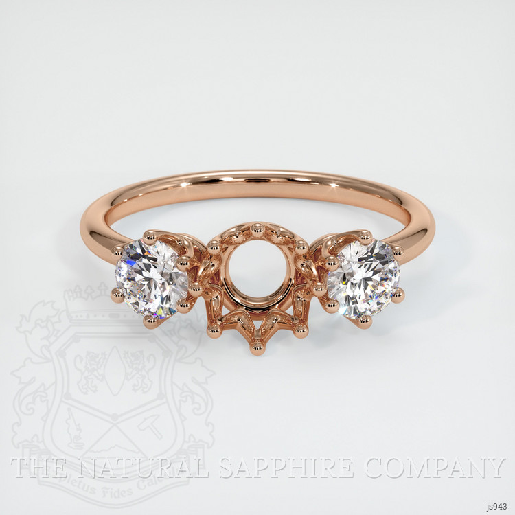 18K Rose Gold Antique Style Ring Setting