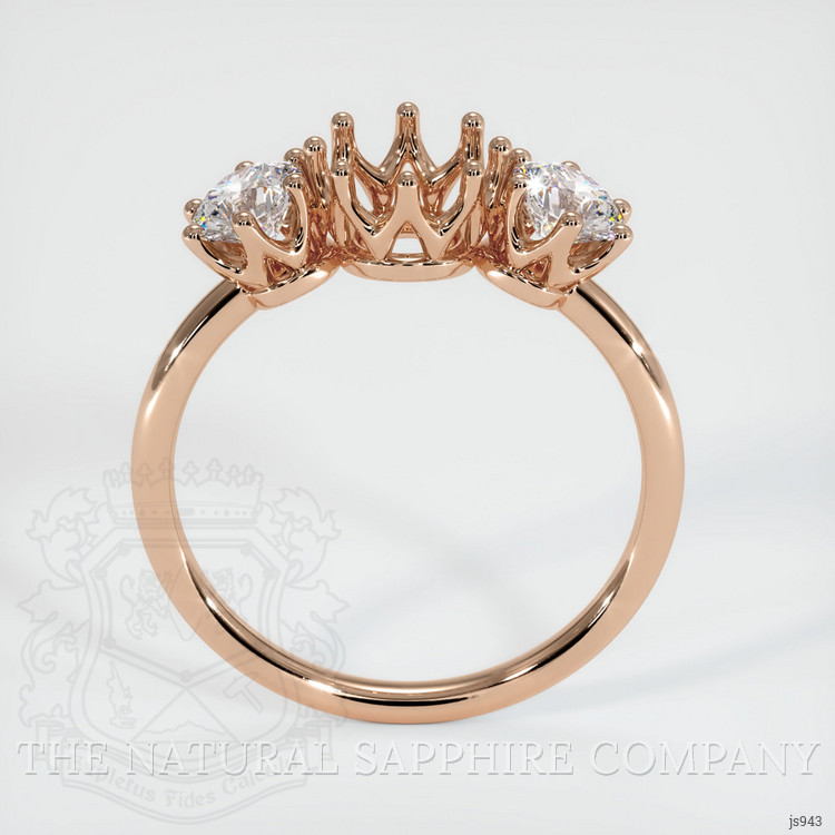 18K Rose Gold Antique Style Ring Setting