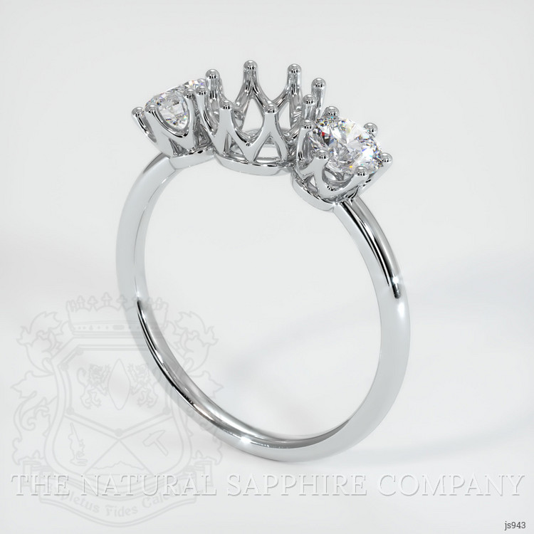 14K White Gold Antique Style Ring Setting