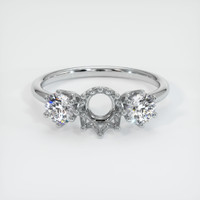 14K White Gold Antique Style Ring Setting Image