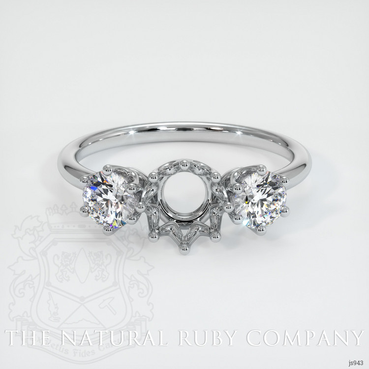 18K White Gold Antique Style Ring Setting