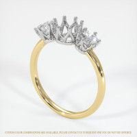 14K White & Yellow Antique Style Ring Setting Video