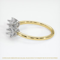 14K White & Yellow Antique Style Ring Setting Image