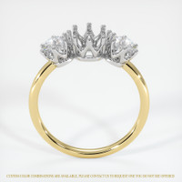 14K White & Yellow Antique Style Ring Setting Image