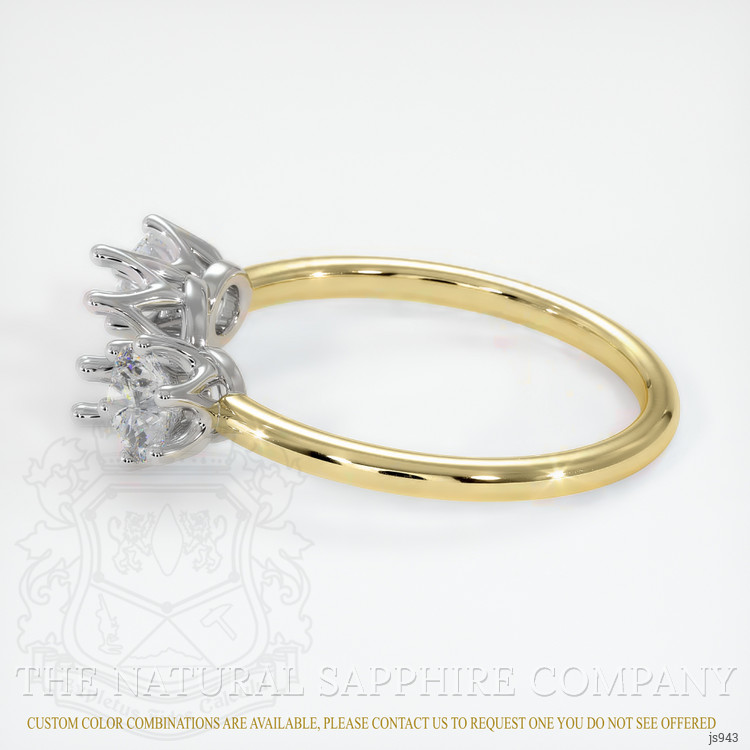 18K White & Yellow Antique Style Ring Setting