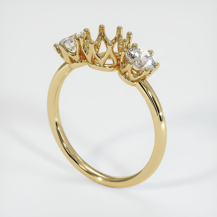 14K Yellow Gold Antique Style Ring Setting