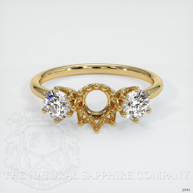 14K Yellow Gold Antique Style Ring Setting