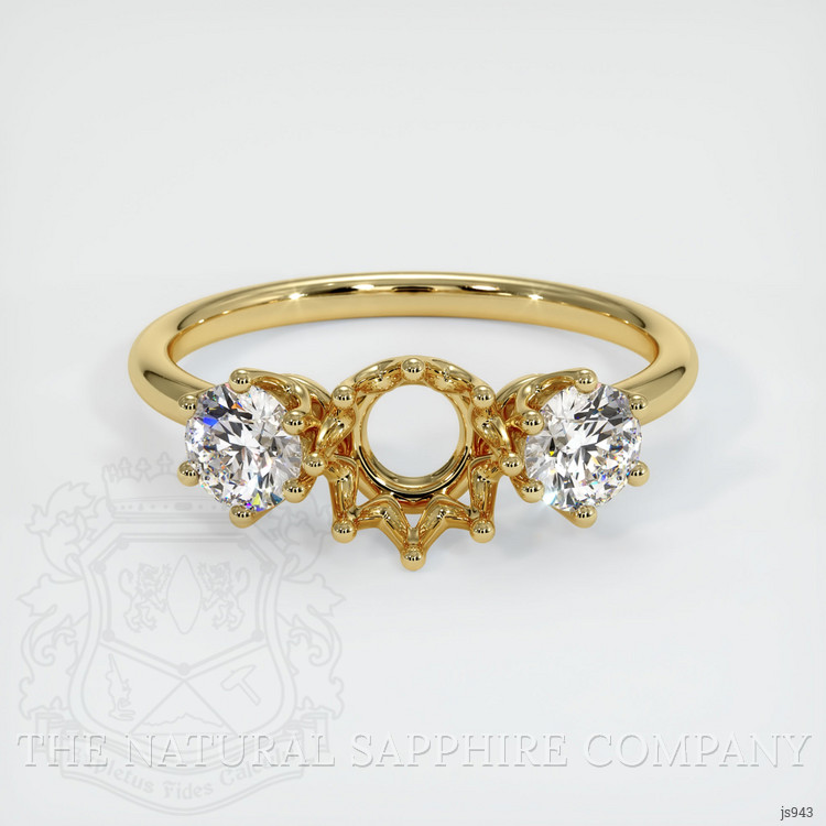18K Yellow Gold Antique Style Ring Setting