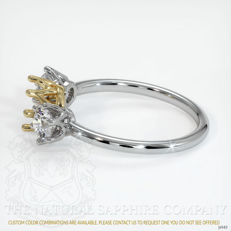 14K Yellow & White Antique Style Ring Setting