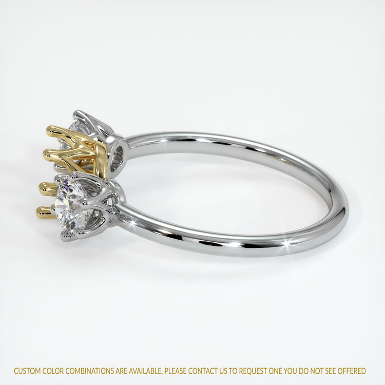 14K Yellow & White Antique Style Ring Setting