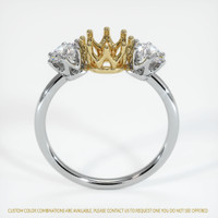 14K Yellow & White Antique Style Ring Setting Image