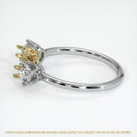 18K Yellow & White Antique Style Ring Setting Image