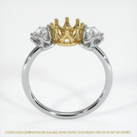 18K Yellow & White Antique Style Ring Setting Image