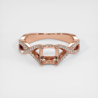 14K Rose Gold Pave Ring Setting Image