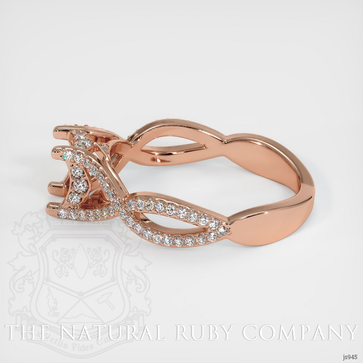 14K Rose Gold Pave Ring Setting